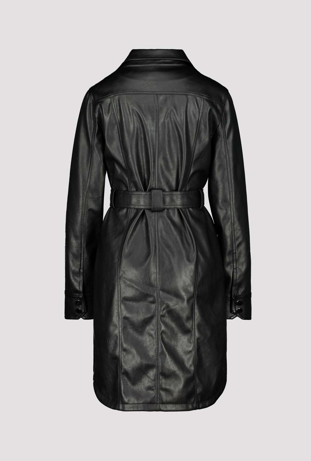 Monari Indoor Lederimitat Mantel mit aufgesetzten Taschen | mode weber