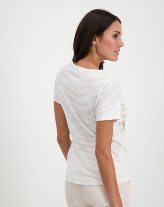 Monari Flammgarn T-Shirt mit Print und Allover Animal Look | mode weber